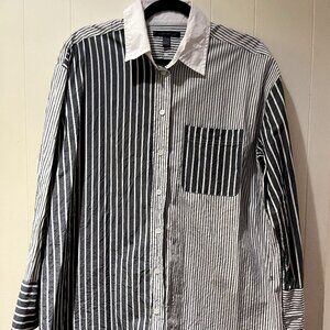 BANANA REPUBLIC OVERSIZED BUTTON-UP SHIRT/TUNIC - SIZE L